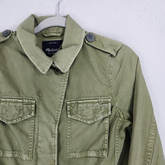 Madewell Jacket Womens Small Green Outbound Utility Button Up Outdoor Casual - Picture 2 of 11